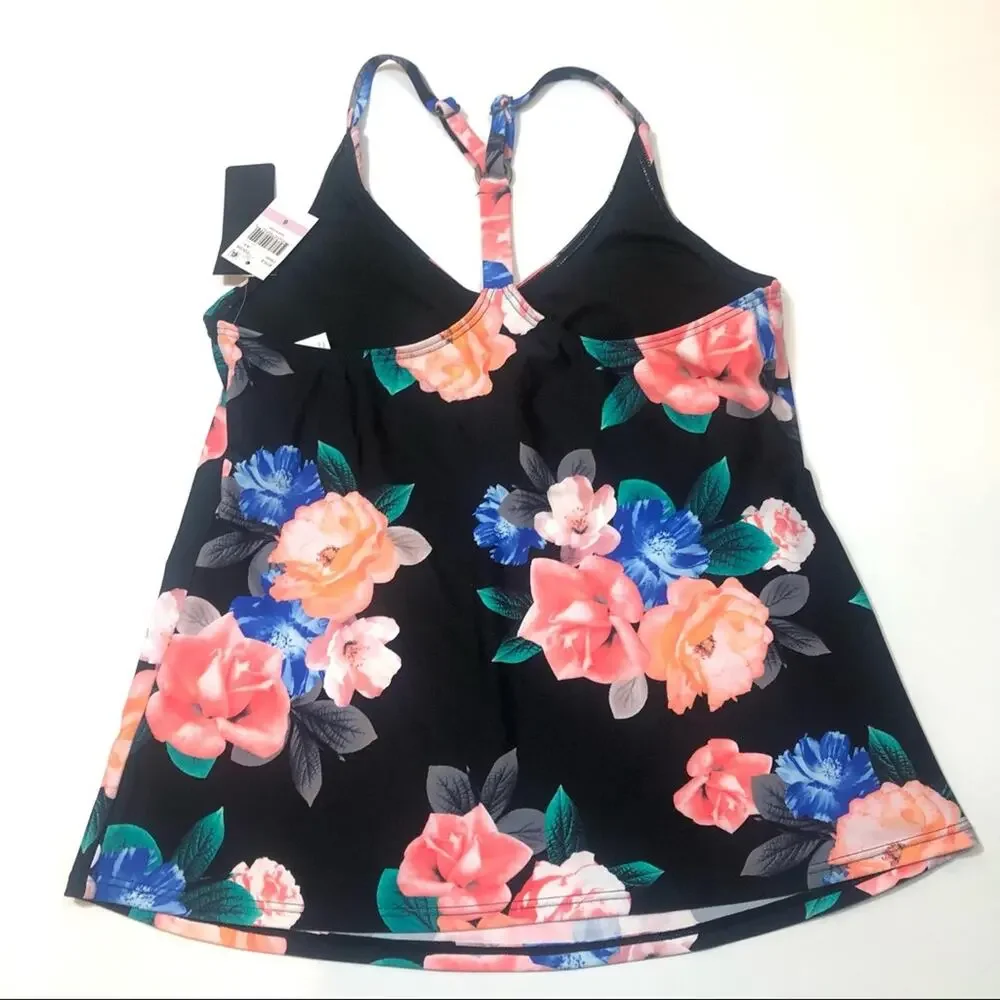 Island Escape Racer-Back Underwir Tankini swim Top
